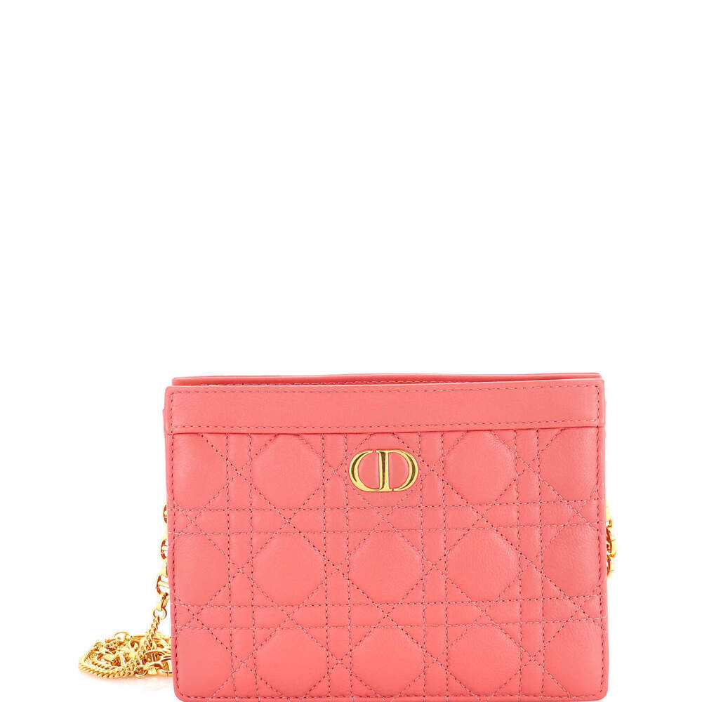 Christian Dior Caro Zipped Pouch With Chain